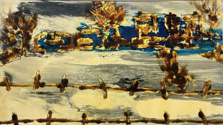Quadro di Enzo Kocevar Paesaggio  - olio tavola 